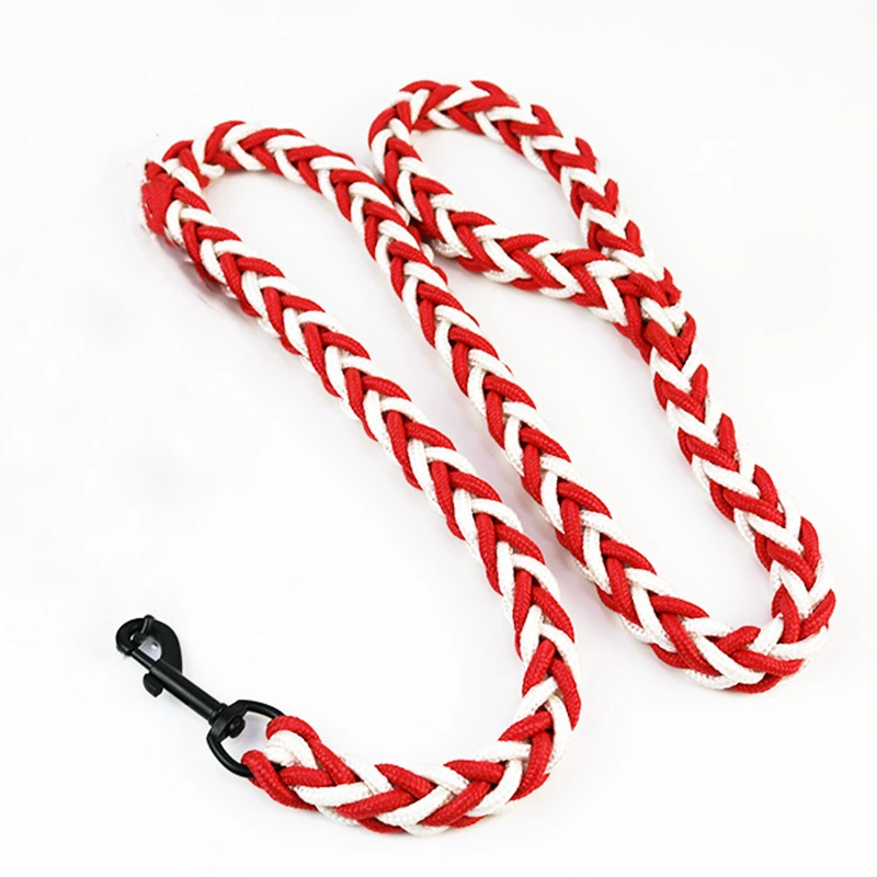 Поводок для собак (JINJIA) 8-нитевой косичка из верёвки, длина 1,3 м × 5 см, прочный для средних и крупных собак