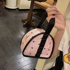 女の子向けの見栄えの良いリボンハンドバッグ、見栄えの良い大容量ハンドバッグ、外出用の多用途なリスト収納バッグ