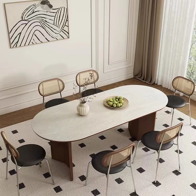 Nogal + Placa de roca de la cueva 2-cabeza redonda