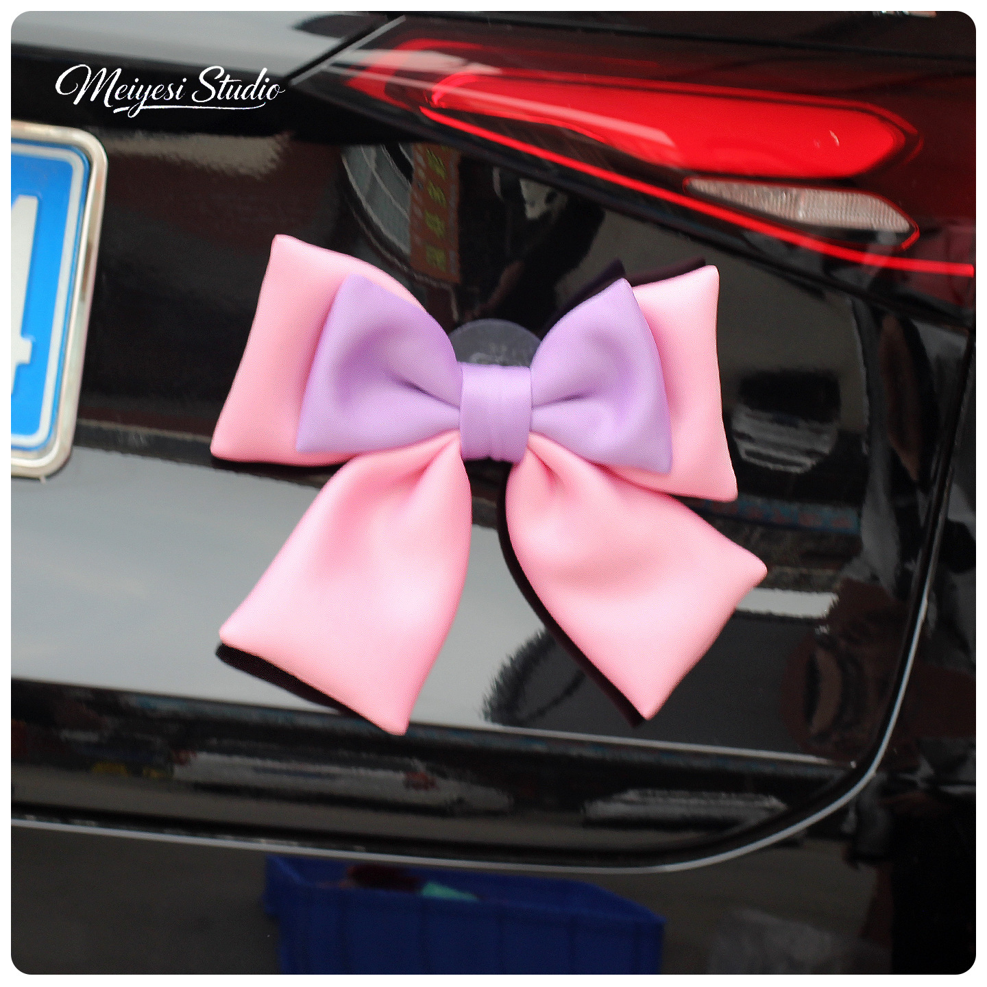Auto pegatinas de automóviles arco decoración baúl motocicleta eléctrica colgante accesorios de cola muñeca muñeca