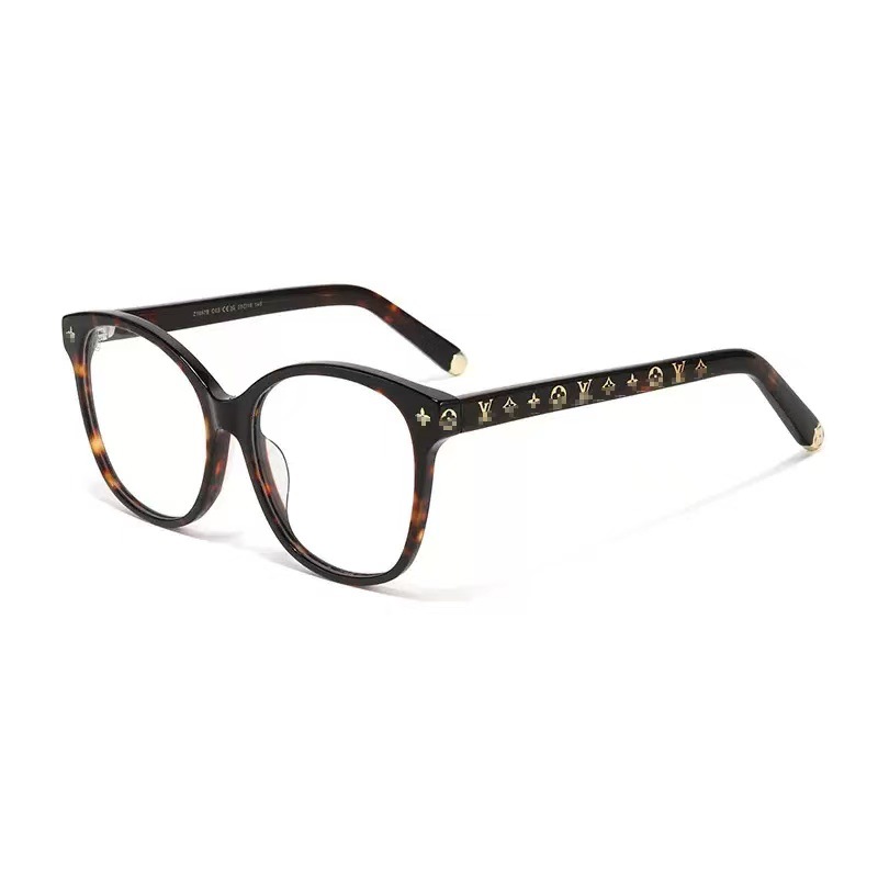 L1657W Lujia Plate Glasses Anti-Blue Light Black Frame Plain Glasses Frame Large Frame Myopia Glasses for Women with Logo