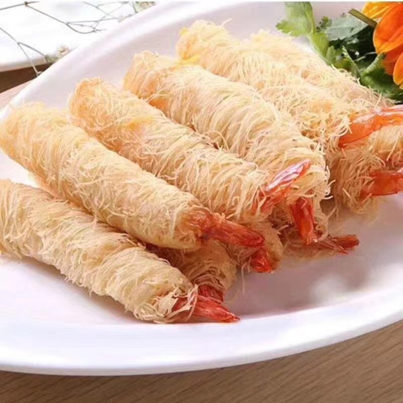 批发包邮 亚洲渔港面线虾 千丝万缕虾 裹面包丝虾 油炸半成品日料