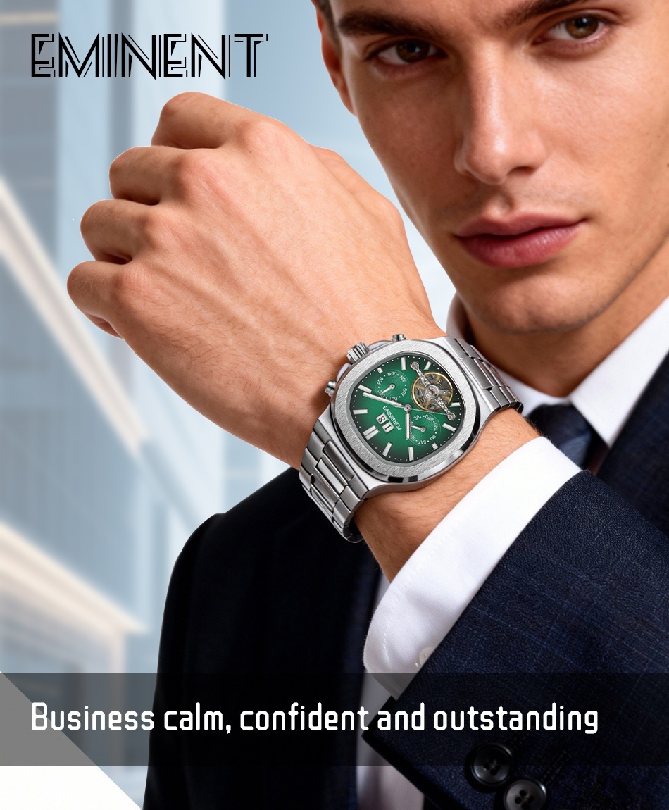 Forsining Automatic Men's Mechanical Watch Hollow Flywheel Design_voghion.com