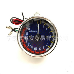 Supply LED Tachometer White Backlight with Indicator Light Carbon Fiber Panel
