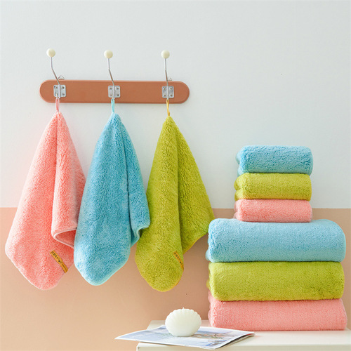  year 100 flowers towel one-time delivery new coral velvet antibacterial water-absorbent cover towel