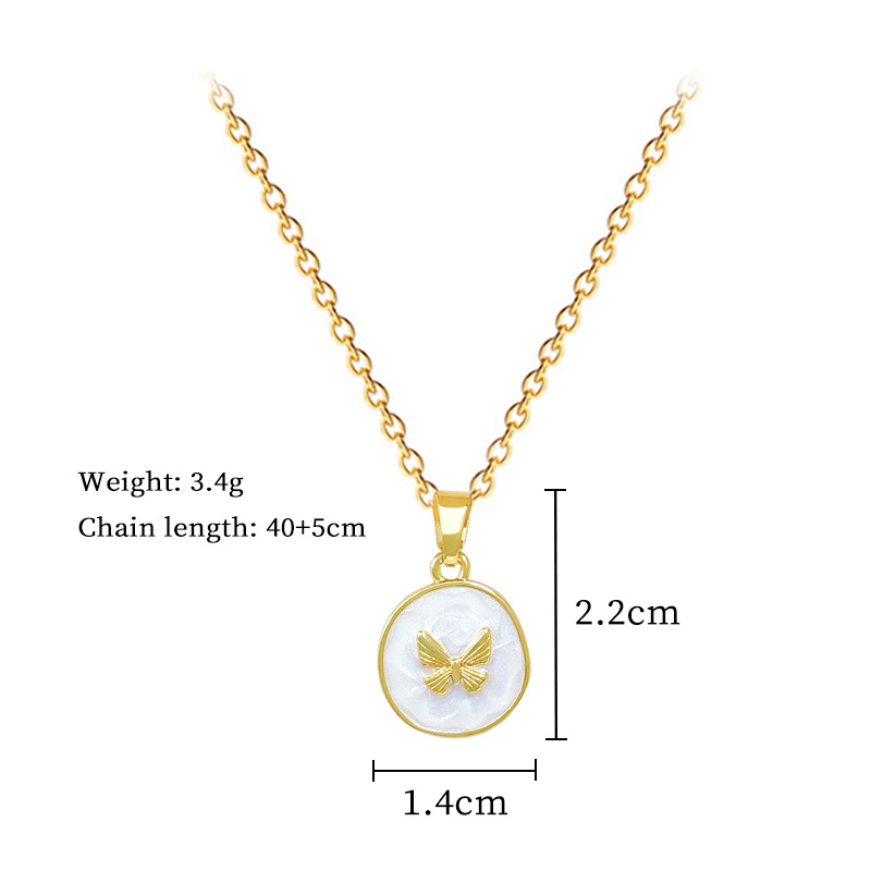 Gorgeous Butterfly Diamond Necklace For Women Versatile Titanium_voghion.com