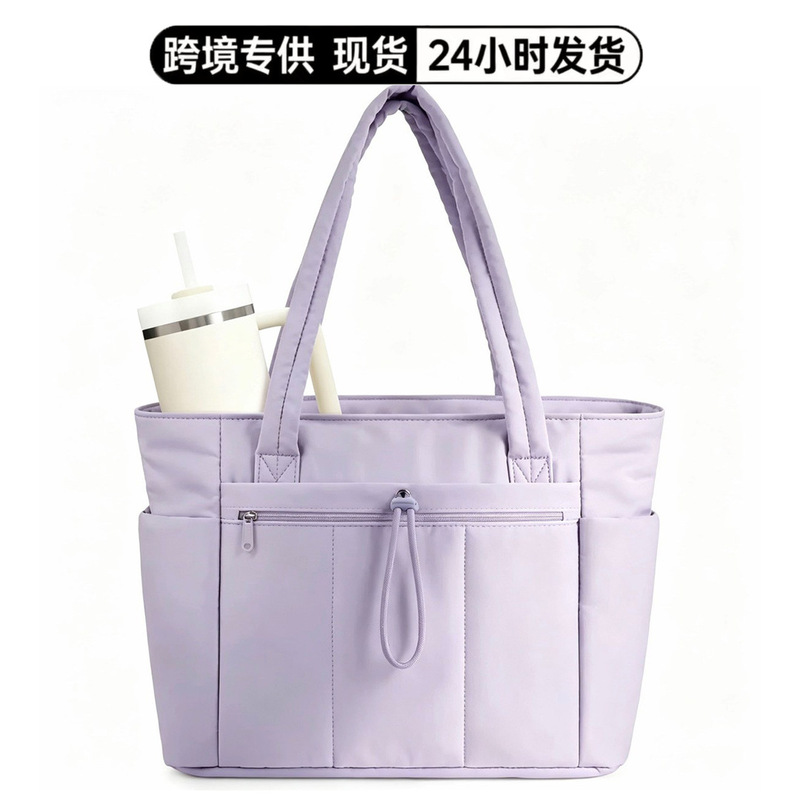 Cross-border exclusive sale quilted tote bag, large-capacity women's multi-compartment laptop bag, ladies' handbag and shoulder bag Cross-border exclusive sale quilted tote bag, large-capacity women's multi-compartment laptop bag, ladies' handbag and shoulder bag