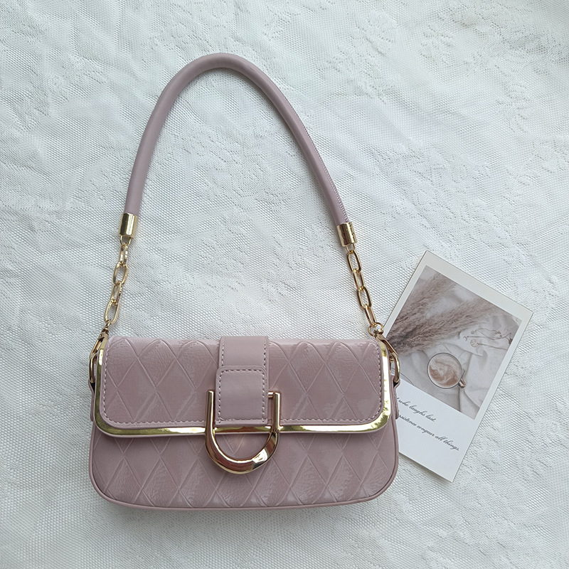 2026 New High-Quality Simple and Elegant Chain Small Square Bag, Shoulder Crossbody Bag, Fashionable Versatile Underarm Bag for Women