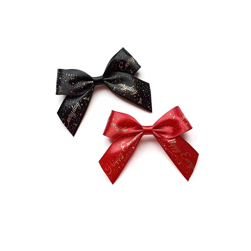 9/11CM烫金蝴蝶结成品-礼物包装装饰配件礼品盒