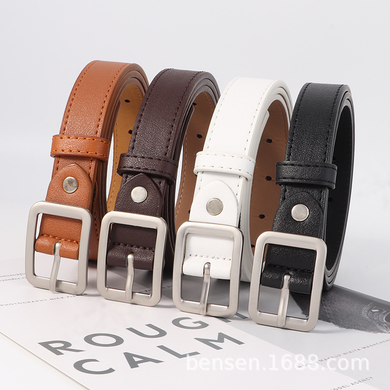 Korean 2026 Rectangular Matte Silver Solid Buckle Black Wide Belt for Women Trendy Waist Cincher Korean 2026 Rectangular Matte Silver Solid Buckle Black Wide Belt for Women Trendy Waist Cincher