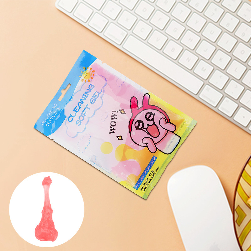 Limpieza de la salida de aire del automóvil, barro de goma suave, coche de limpieza multifuncional, barro, teclado para el hogar, artefacto gris pegajoso, limpieza de huecos