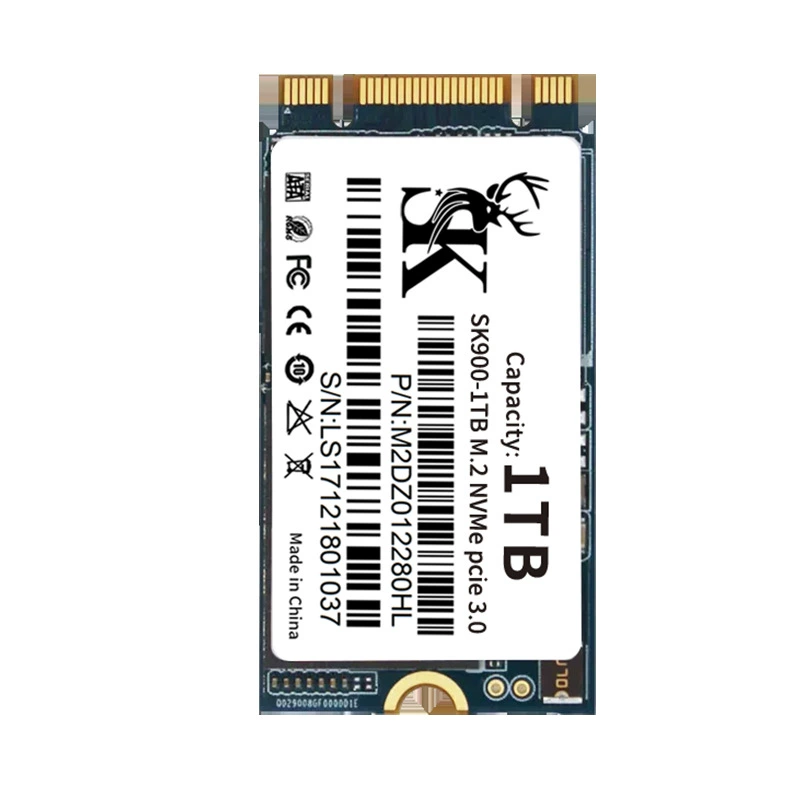 Твердотельный накопитель SK M.2 NVMe 1 ТБ 2242 короткий, для ноутбука T480 14", высокоскоростной SSD