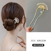 Universal Chinese hairpin, metal advanced hairgrip from pearl, simple and elegant design, high-quality style