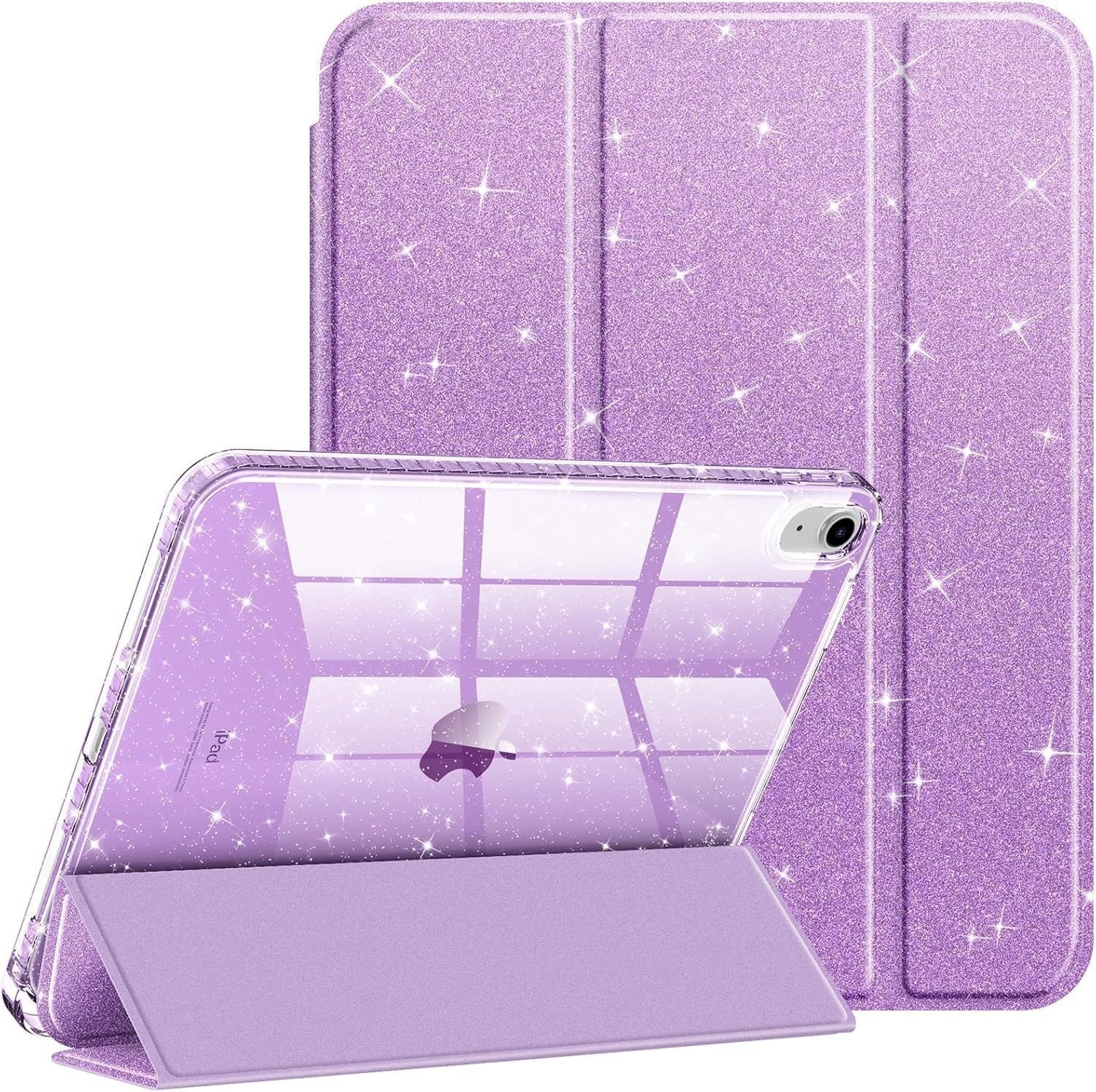 Funda protectora para iPad 11.ª generación 2026, set de funda acrílica con purpurina anti-doblez para iPad Air 8 con ranura para lápiz, funda para Air 11 A17
