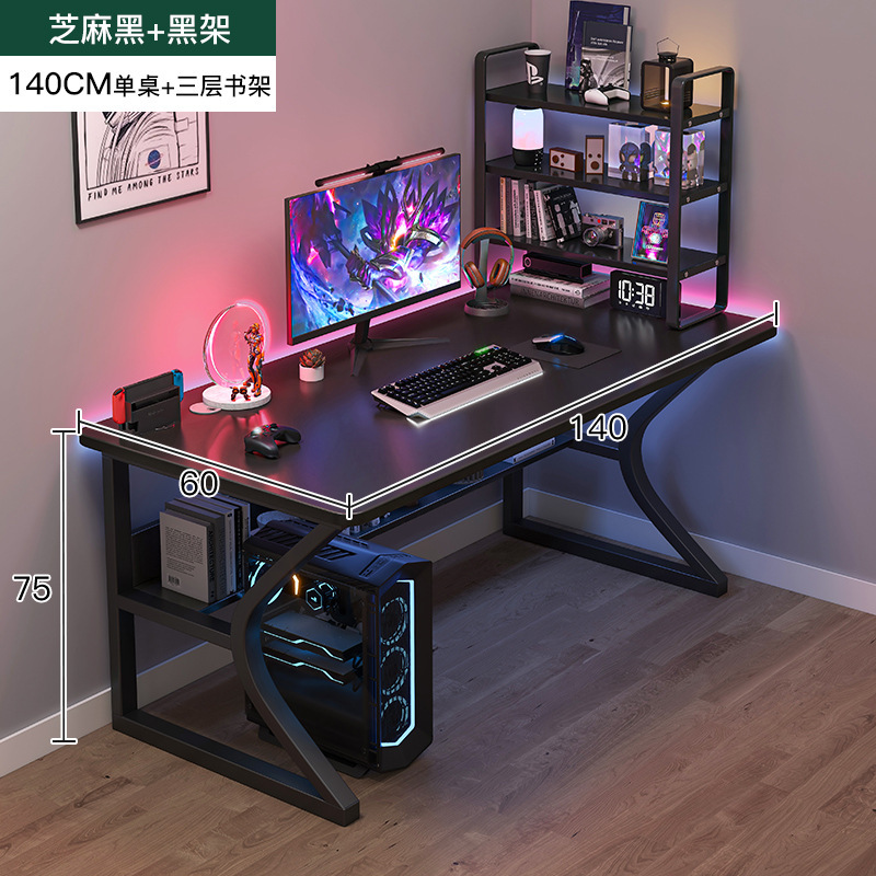 Escritorio para computadora Escritorio para juegos Escritorio para juegos Hogar con estante Escritorio y silla de oficina Escritorio simple Dormitorio Escritorio de aprendizaje