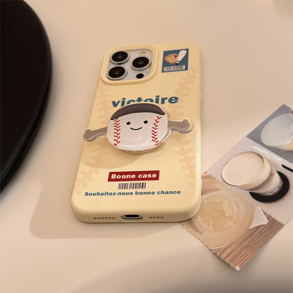 Custodia protettiva in silicone per iphone con supporto baseball_voghion.com