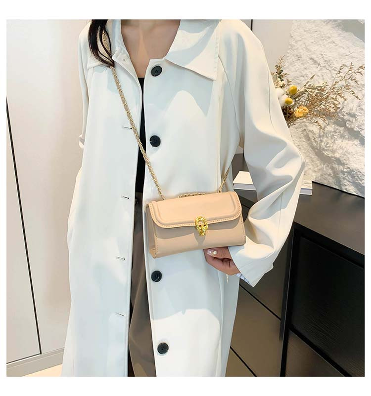Cataramă cu lanț, ocazional, crossbody cu umăr, personalitate, culoare solidă, simplu 2024, frumos, pătrat mic, pentru femei_voghion.com