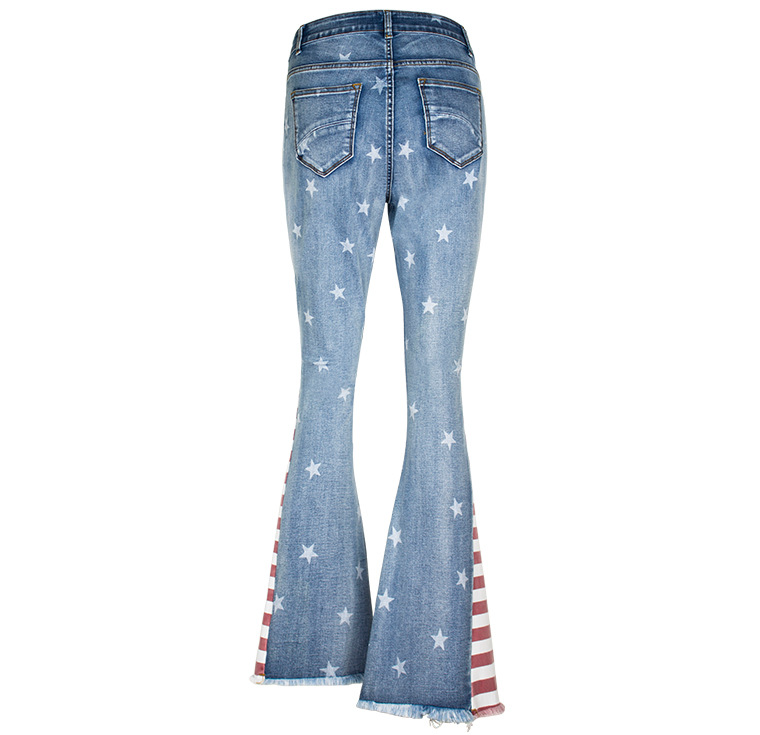 Color Matching Women Striped Jeans - Pants - Uniqistic.com