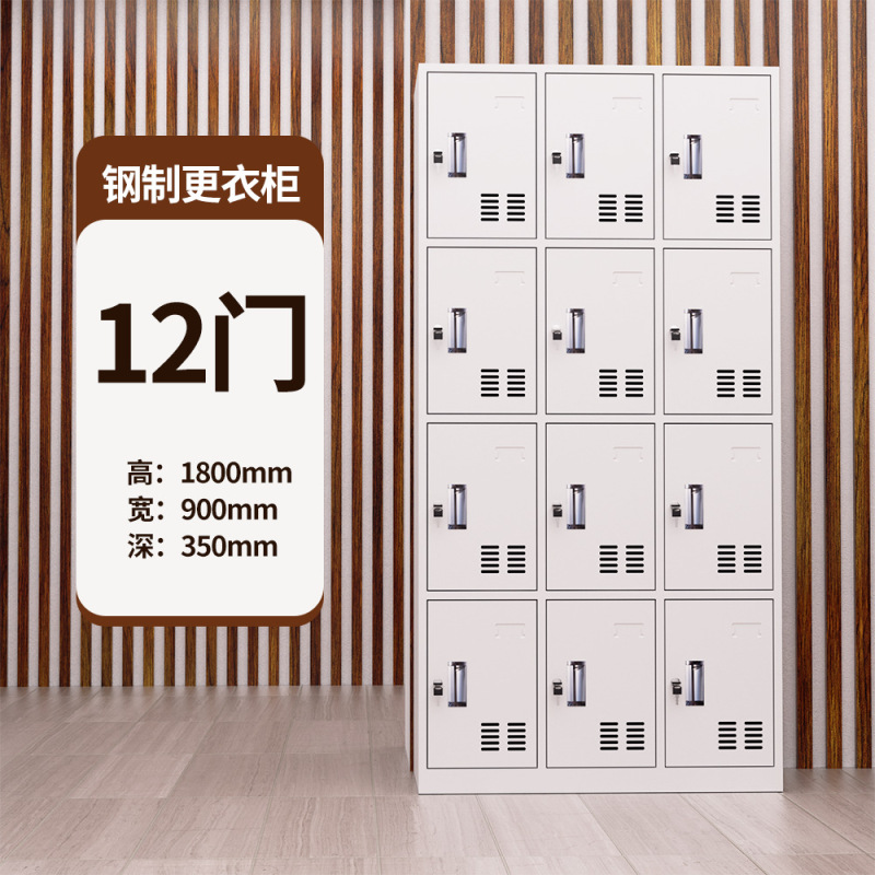 钢制更衣柜员工宿舍多门带锁储物柜浴室健身房换衣收纳铁皮柜子|undefined
