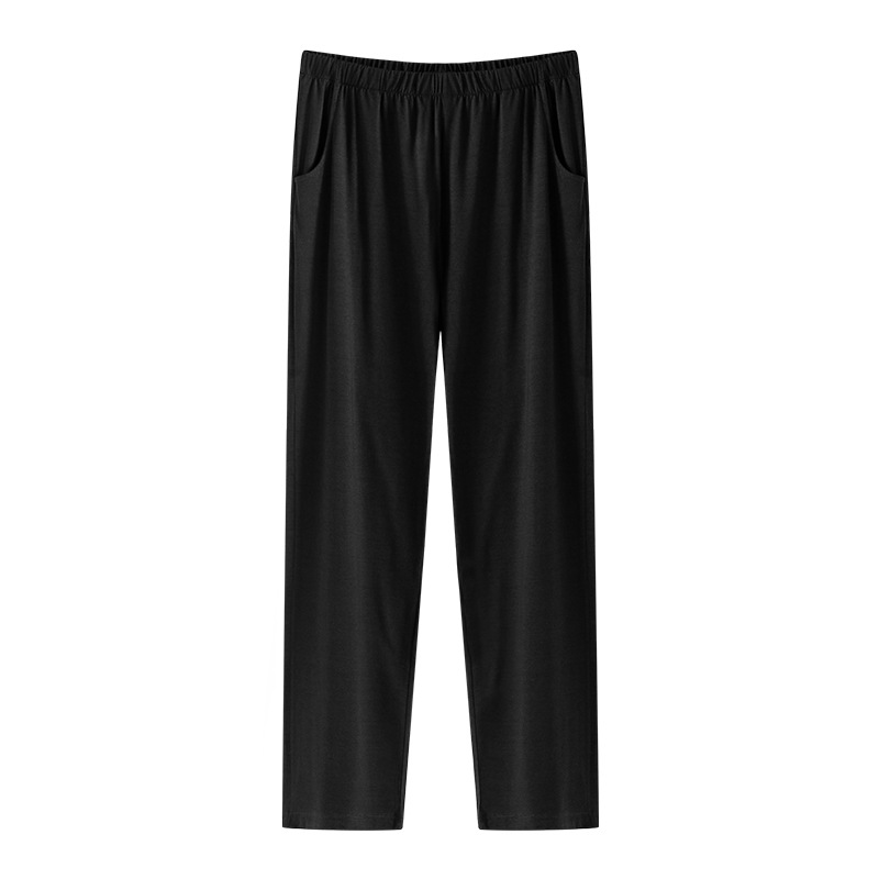 Pantalones de pijama de primavera y otoño para hombre Pantalones modales para el hogar pantalones modales de algodón delgados casuales sueltos deportes de ejercicio matutino