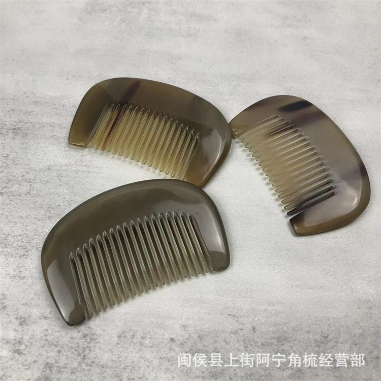 Natural Horn Comb Half Moon Guifei Comb 8cm x 5cm Baby Hair Brush for Gentle Daily Grooming quality and texture