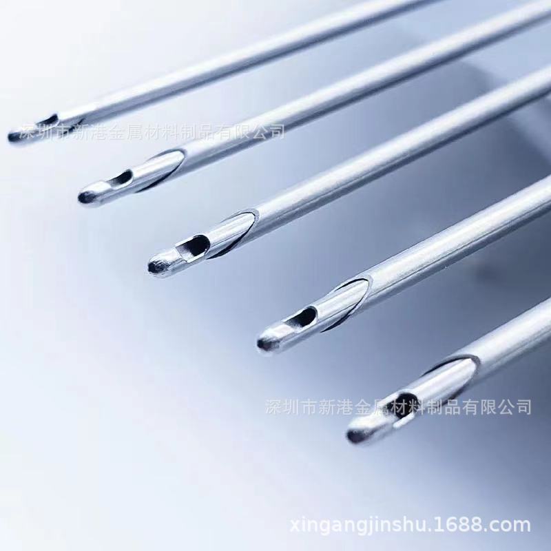 304不锈钢管 316L毛细管切断 磨斜尖打孔 焊接加工 折弯