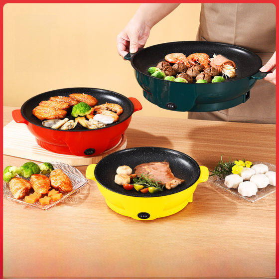 Factory direct supply cross-border electric baking tray multi-functional convenient barbecue stove frying pan take-out barbecue ingredients supermarket gifts