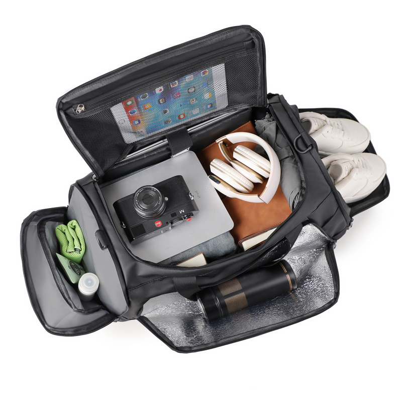 Bolsa de ejercicios para hombres multifuncional separación seca y húmeda bolsa deportiva portátil de hombro de gran capacidad bolsa de equipaje mochila bolsa de viaje