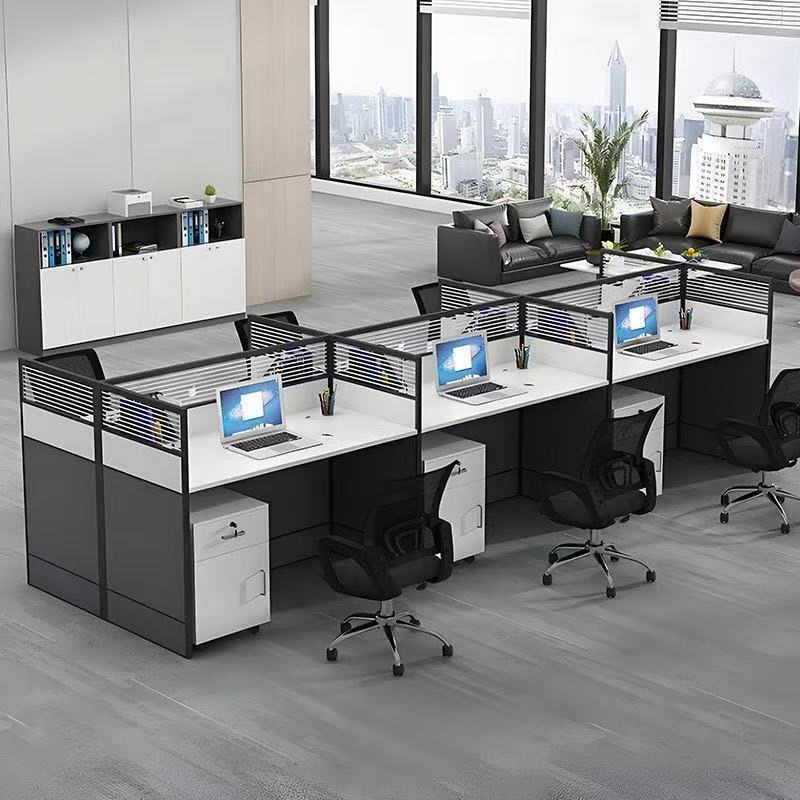 Office staff desks for 2/4/6 people, staff office desks and chairs, partition screens, modular desks, staff computer desks Office staff desks for 2/4/6 people, staff office desks and chairs, partition screens, modular desks, staff computer desks