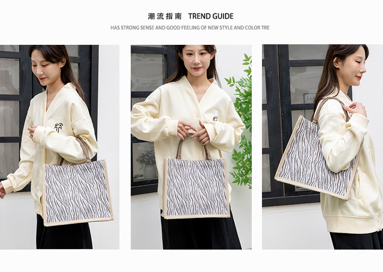 Large-capacity commuting handbags, cross-border bestsellers, hand-carried tote bags, ins linen texture single-shoulder tote bags undefined