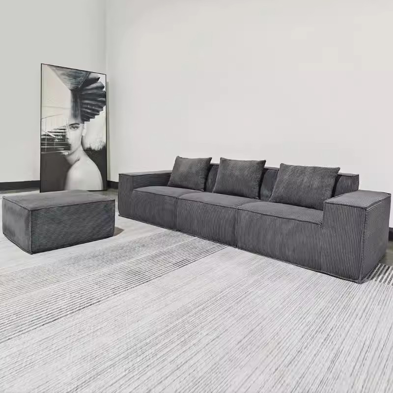 Sofá de compresión al vacío minimalista transfronterizo de viento sala de estar pequeño tipo moderno simple engrosado velcro sofá de tofu