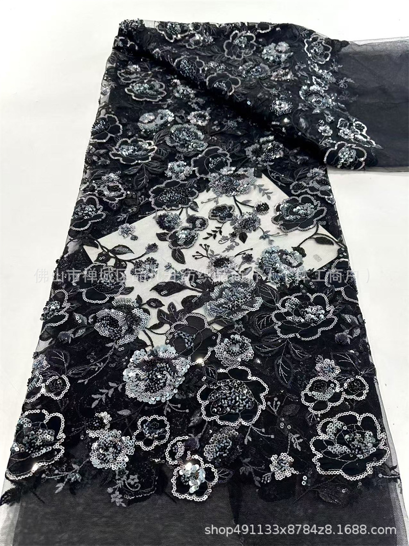 industria pesada láser flor adhesivo tela bordada alta elegante estilo nacional cheongsam vestido camisa vestido tela