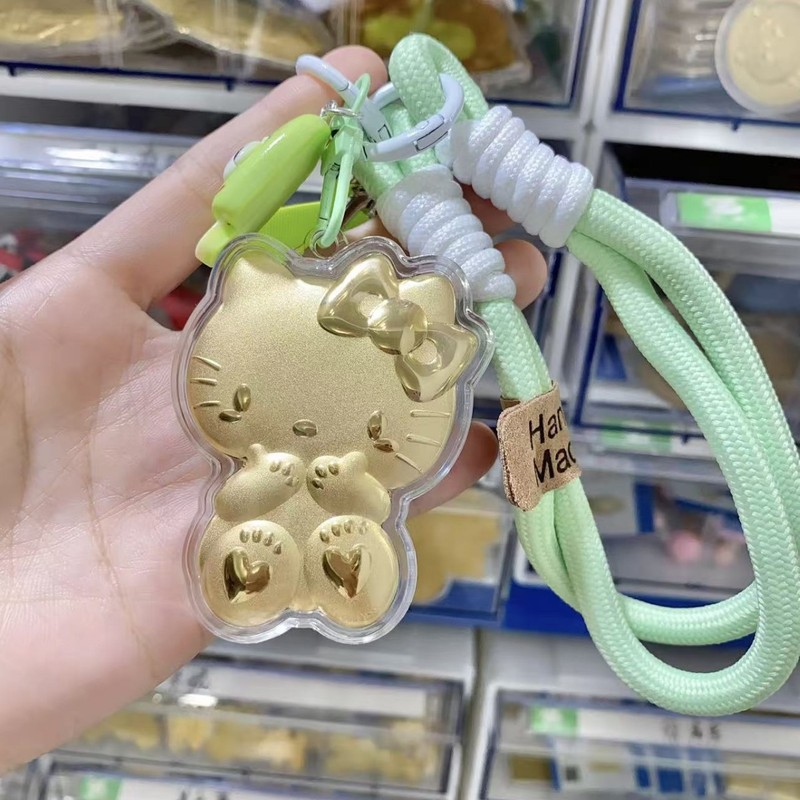 水貝人気ラブブゴールドキーホルダー LABUBU バッグペンダントパンダペンダント携帯電話チェーン漫画卸売|undefined
