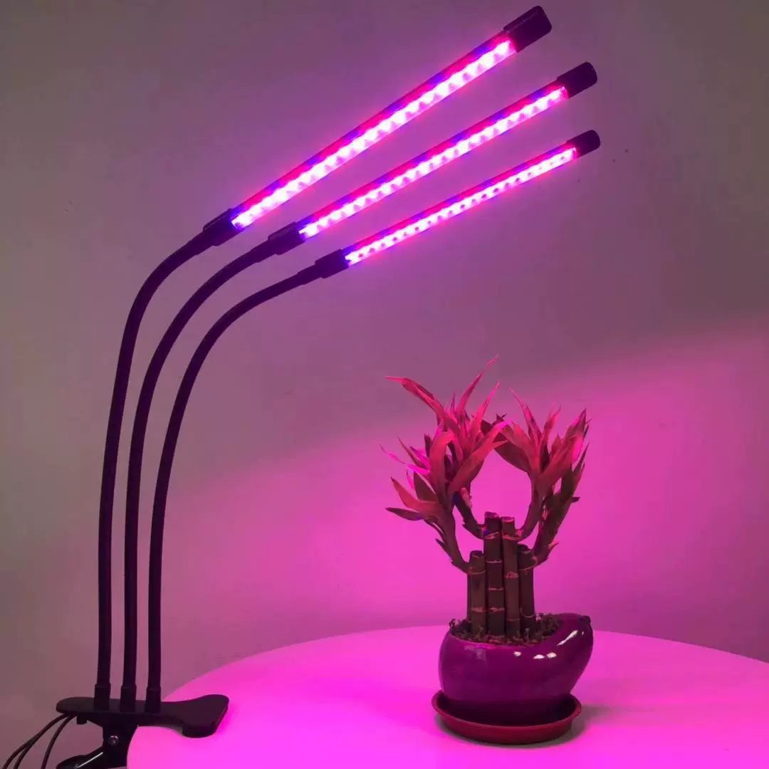 外贸LED夹子植物生长灯USB调光可定时育苗补光灯园艺灯可调光