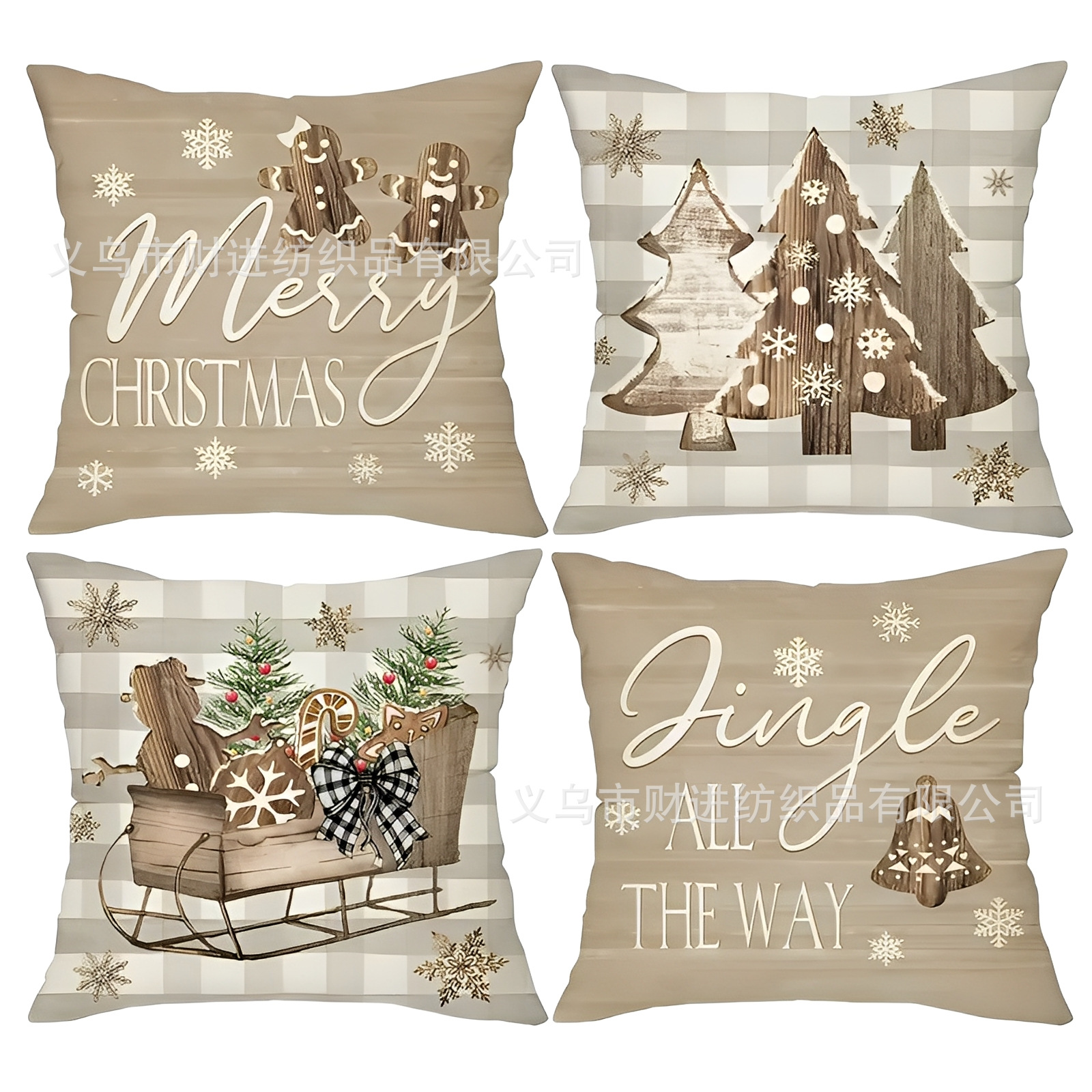 Transfronterizo Temu nueva combinación de Navidad abrazo funda de almohada Amazon casa sofá decoración cojín funda de almohada al por mayor image 11