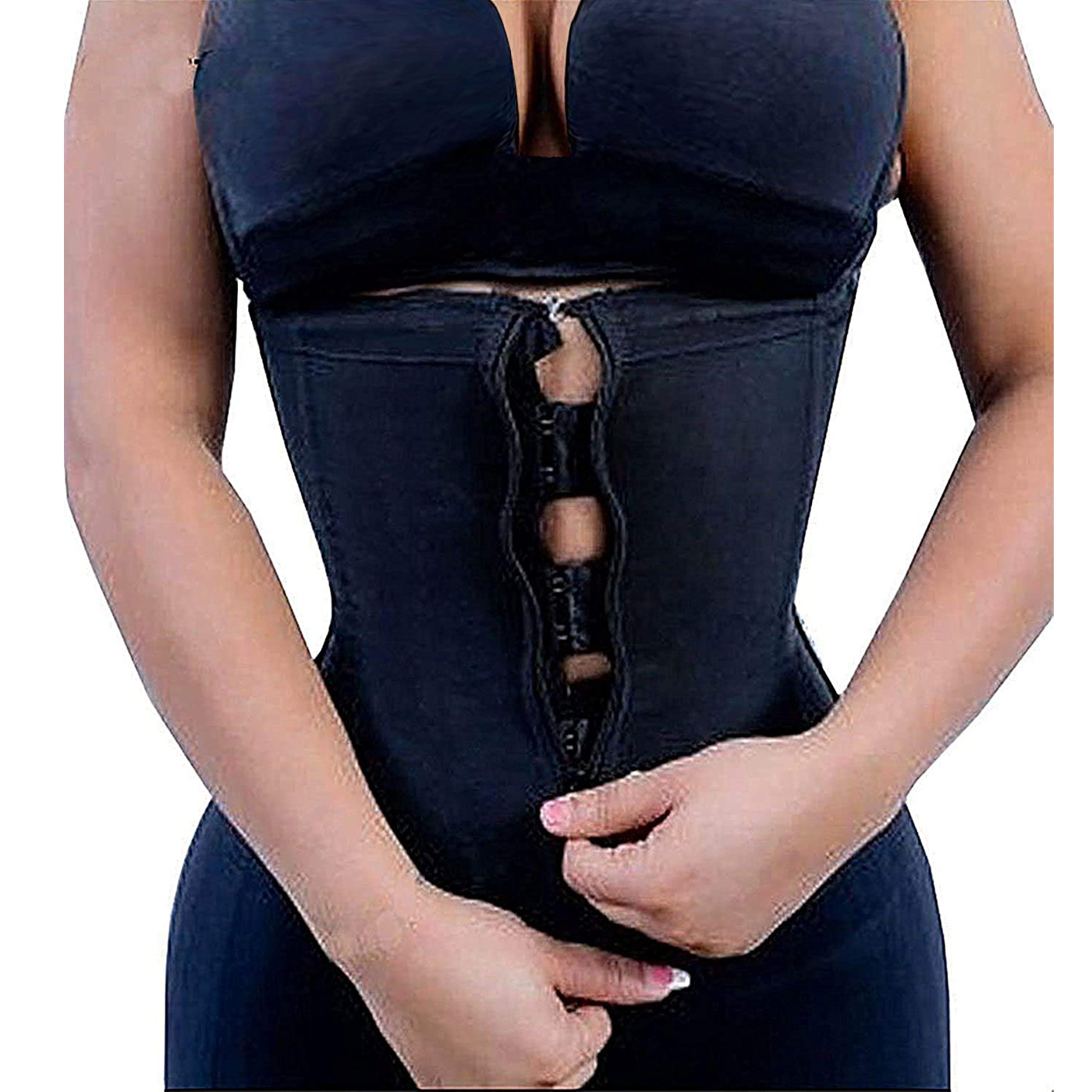 Latex waist trainers latex zipper inner...