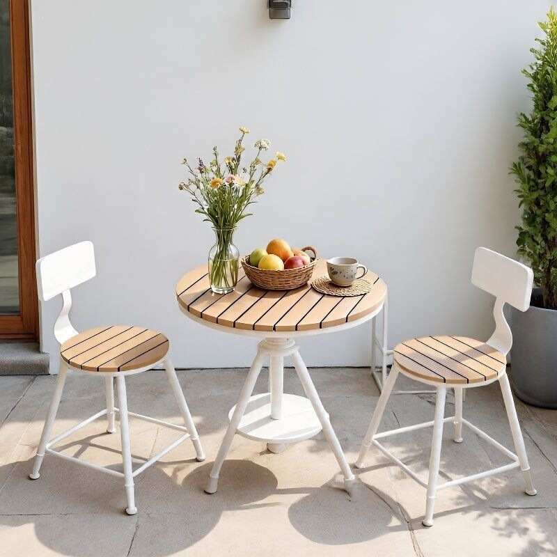 Modern minimalist new dining table and chair set for milk tea and coffee shops, commercial use, outdoor courtyard and balcony table and chair combination Modern minimalist new dining table and chair set for milk tea and coffee shops, commercial use, outdoor courtyard and balcony table and chair combination