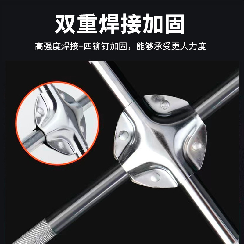 Llave de neumático de automóvil al por mayor genuina Llave plegable portátil Manga hexagonal gruesa Llave cruzada que ahorra fuerza