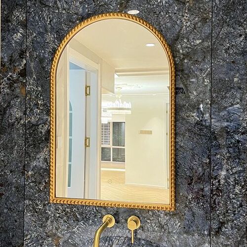 Arched LED strip French-style creative smart mirror for bathroom shower mirror washbasin vanity makeup mirror High-definition silver mirror