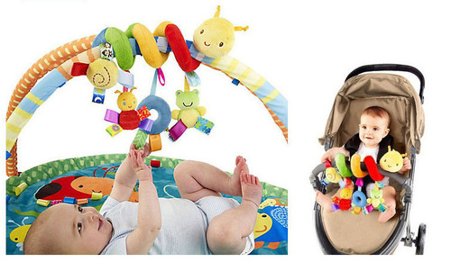 Infant label bed wrapped in caterpillar bed wrapped in colorful labels bed wrapped in car bed hanging soothing doll baby soothing toy