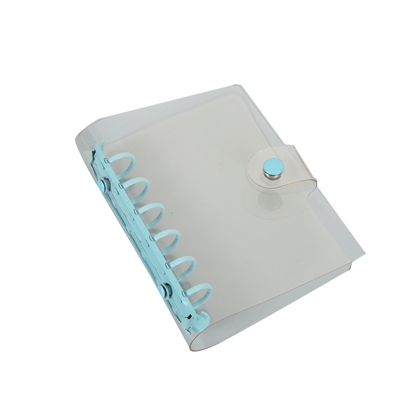 透明 PVC ソフトレザーバインダー旅行記録 A7 取り外し可能なルーズリーフブックシェルフォトアルバム収納ノートブック