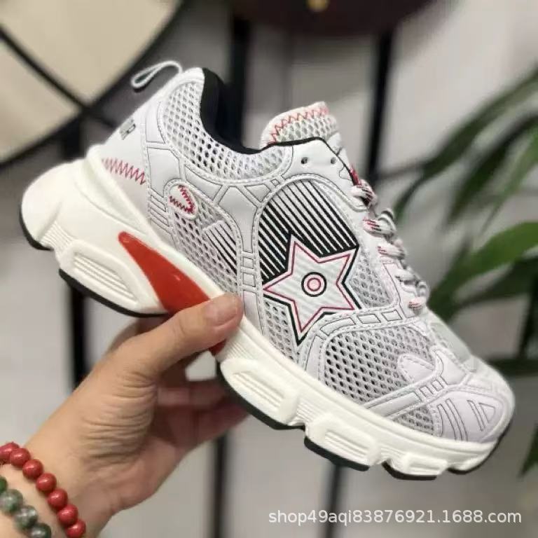 新款B30老爹鞋男女网面系带百搭休闲运动鞋时尚CD拼色耐磨休闲鞋1|undefined
