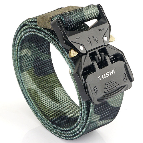 New quick-release buckle men's nylon tactical belt outdoor CS equipment quick-drying pants belt woven belt wholesale