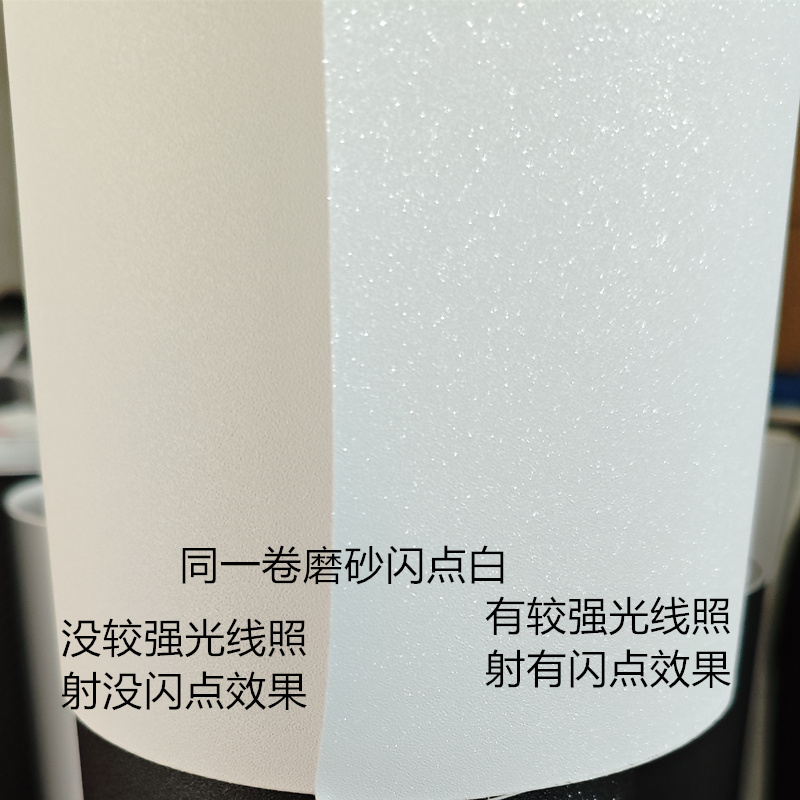 Car Pearl White Color-Changing Film, Pearlescent White Matte Glitter Film, Ceramic White Matte White Car Body and Door Sticker