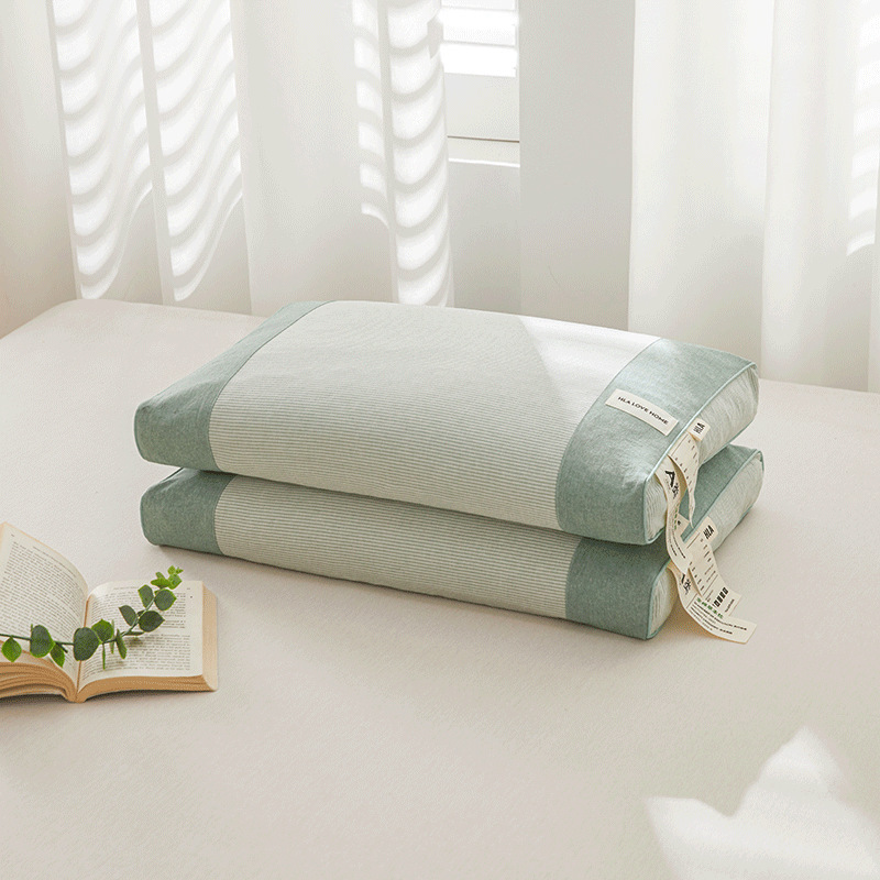 全棉そば殻皮枕頚椎保護睡眠枕芯シングル寮家庭用成人決明子ハード枕|undefined
