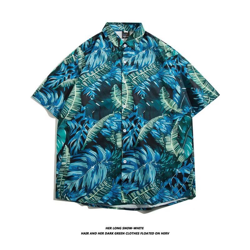 Camisa con botones de solapa suelta de manga larga de todo fósforo de la calle para hombres Venta caliente Flor colorida Impresión digital 3D