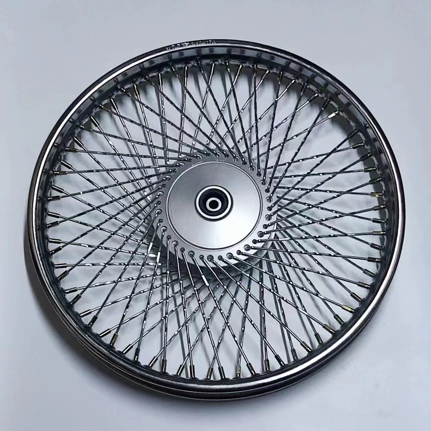 Flying Eagle Motorcycle Eagle Win100 Wheel Hub Steel Ring Encrypted Bold 72 Steel Wire Spokes Front and Rear Wheel Hub Assembly