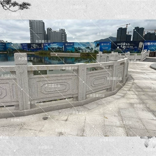 河道栏杆石护栏景观公园园林自建房公司单位简单款石栏杆私人定制