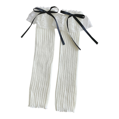 Sock covers for women, sweet lace, Japanese style Lolita socks, autumn and winter cute soft girl jk knitted calf socks covers