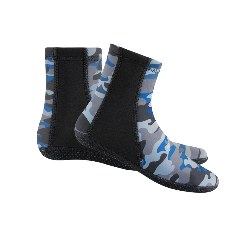Camouflage Diving Socks 3mm Non-slip Water Sports Shoes For Unisex_voghion.com